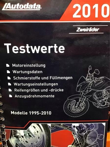 Autodata Testwerte 2010 - Für Zweiräder von 1995-2010
